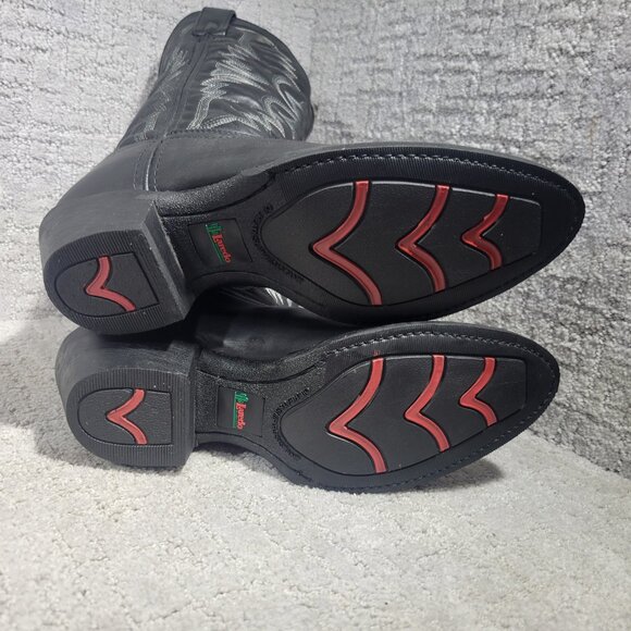 Laredo Birchwood 68450 Mens Size US 8D Black Pointed Toe Western Cowboy Boots - Picture 7 of 8